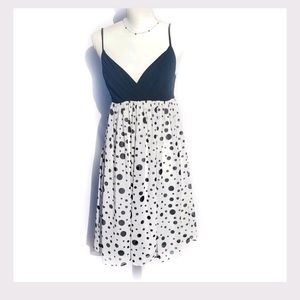 London Times Fit & Flare Spaghetti Strap Dress